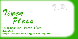 timea pless business card